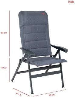 Crespo Air-Deluxe AP-238 Standenstoel - Grijs -Kortingswinkel voor outdoorartikelen 1149129 12 1 1