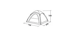 Easy Camp Comet 200 Koepeltent - 2 Personen -Kortingswinkel voor outdoorartikelen 120338 comet 200 drawing perspective2