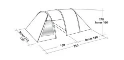 Easy Camp Galaxy 300 Rustic Green Tunneltent - 3 Personen 15 Easy Camp Galaxy 300 Rustic Green Tunneltent - 3 Personen -Kortingswinkel voor outdoorartikelen 120390 galaxy 300 rustic green drawing perspective2