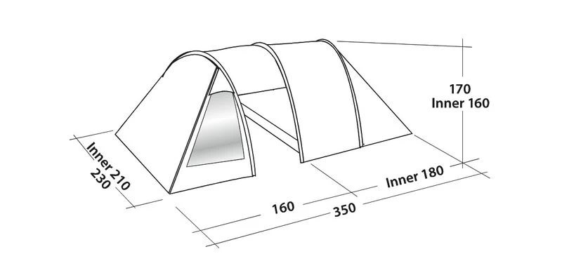 Easy Camp Galaxy 300 Rustic Green Tunneltent - 3 Personen 8 Easy Camp Galaxy 300 Rustic Green Tunneltent - 3 Personen - Afbeelding 8