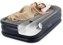 Intex Deluxe Pillow Rest Raised Luchtbed - Eenpersoons - Ingebouwde Elektrische Pomp -Kortingswinkel voor outdoorartikelen 1320 1900 64132 inuse 2020 300