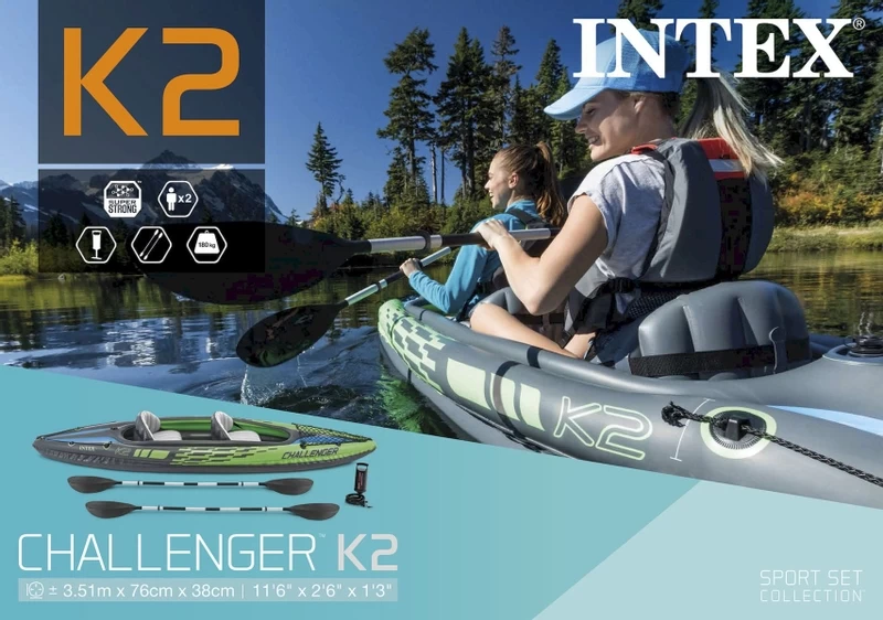 Intex Challenger K2 Opblaasbare Kajak - 2 Personen 16 Intex Challenger K2 Opblaasbare Kajak - 2 Personen - Afbeelding 16