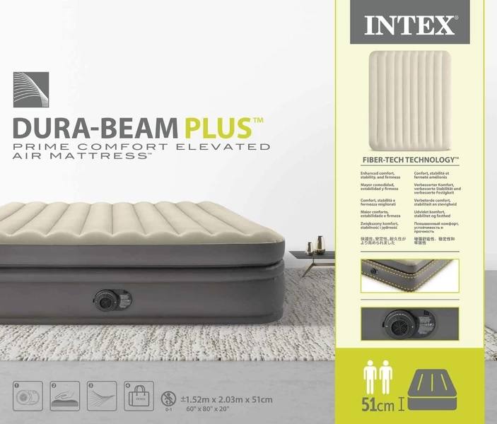 Intex Prime Comfort Luchtbed - Queensize - Ingebouwde Elektrische Pomp 9 Intex Prime Comfort Luchtbed - Queensize - Ingebouwde Elektrische Pomp - Afbeelding 9