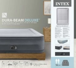 Intex Comfort Plush Extra Hoog Luchtbed - Queensize - Ingebouwde Elektrische Pomp -Kortingswinkel voor outdoorartikelen 1690 1900 64418nd pkg 2023 300