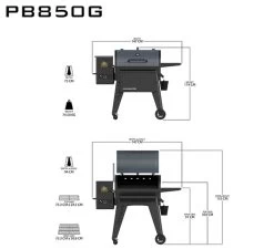 Pit Boss Navigator 850 Pellet Grill Barbecue -Kortingswinkel voor outdoorartikelen 1729 1900 pit boss navigator 850 pellet grill barbecue 8