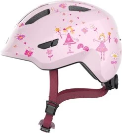 Abus Smiley 3.0 Kinderfietshelm - Rose Princess -Kortingswinkel voor outdoorartikelen 1900 1753 672514 smiley 3.0 rose princess side cmyk 1