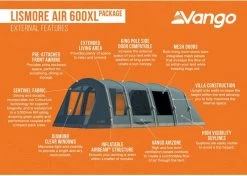 Vango Lismore Air 600XL Opblaasbare Tunneltent - 5 Persoons - Groen 27 Vango Lismore Air 600XL Opblaasbare Tunneltent - 5 Persoons - Groen -Kortingswinkel voor outdoorartikelen 1900 1783 lismore air 600xl package 3