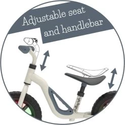 Chillafish Charlie Glow Loopfiets - Beige -Kortingswinkel voor outdoorartikelen 1900 1900 hfs cpch02bei adjustable seat and handlebar