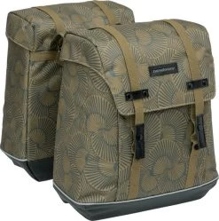 New Looxs Selo Alba Dubbele Fietstas - 34 Liter - Bruin -Kortingswinkel voor outdoorartikelen 292.441 alba double selo bronze zijkant 1