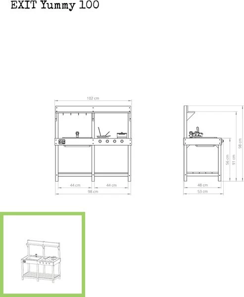 EXIT TOYS EXIT Yummy 100 Houten Speelkeuken Buiten 6 EXIT TOYS EXIT Yummy 100 Houten Speelkeuken Buiten - Afbeelding 6