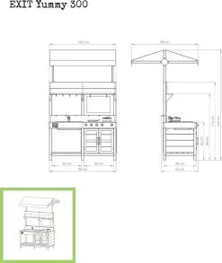 EXIT TOYS EXIT Yummy 300 Houten Speelkeuken Buiten -Kortingswinkel voor outdoorartikelen 51.10.30.00 3