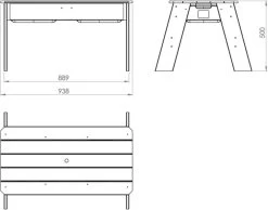 EXIT TOYS EXIT Aksent Zand- En Watertafel Met Parasol En Tuingereedschap -Kortingswinkel voor outdoorartikelen 52.05.05.45 1