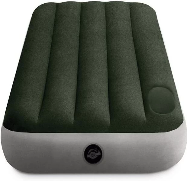 Intex Downy Luchtbed - Eenpersoons - Ingebouwde Voetpomp 1 Intex Downy Luchtbed - Eenpersoons - Ingebouwde Voetpomp