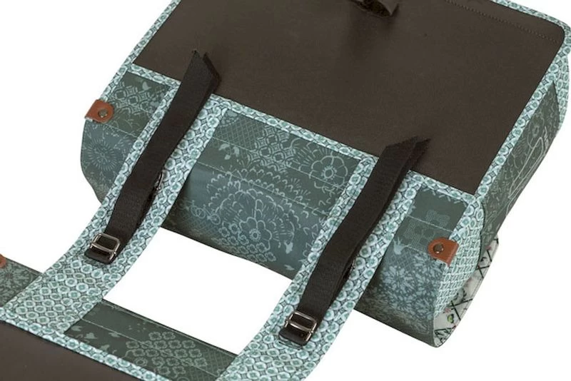 Basil Boheme Dubbele Fietstas - 35 Liter - Groen 4 Basil Boheme Dubbele Fietstas - 35 Liter - Groen - Afbeelding 4