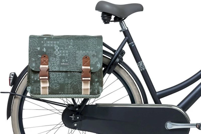 Basil Boheme Dubbele Fietstas - 35 Liter - Groen 6 Basil Boheme Dubbele Fietstas - 35 Liter - Groen - Afbeelding 6
