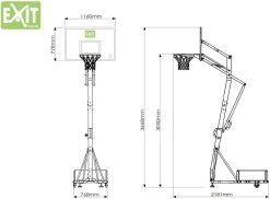 EXIT TOYS EXIT Galaxy Verplaatsbaar Basketbalpaal Met Dunkring -Kortingswinkel voor outdoorartikelen 900 1350 exit 46 05 11 00 int 10
