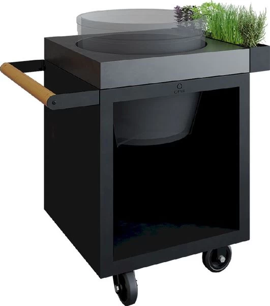 OFYR Kamado Table 65 PRO BBQ Tafel - Black - Concrete - BGE 1 OFYR Kamado Table 65 PRO BBQ Tafel - Black - Concrete - BGE