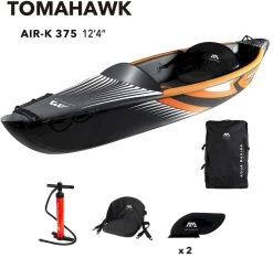 Aqua Marina Tomahawk Air-K 375 Opblaasbare Kajak - 1 Persoon -Kortingswinkel voor outdoorartikelen 900 949 aquamarina kayak package tomahawk 3 1536x1536 1