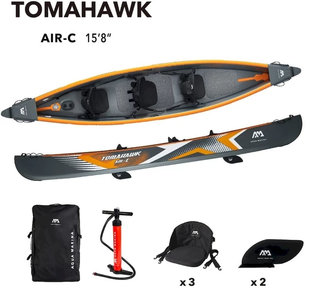 Aqua Marina Tomahawk Air-C 480 Opblaasbare Kano - 2-3 Personen 4 Aqua Marina Tomahawk Air-C 480 Opblaasbare Kano - 2-3 Personen - Afbeelding 4
