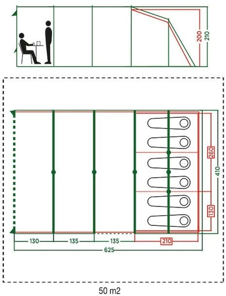 Coleman Meadowood Long Tunneltent - 6 Persoons 9 Coleman Meadowood Long Tunneltent - 6 Persoons - Afbeelding 9