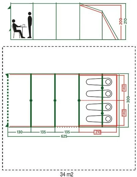 Coleman Vail Tunneltent - 4 Persoons 5 Coleman Vail Tunneltent - 4 Persoons - Afbeelding 5