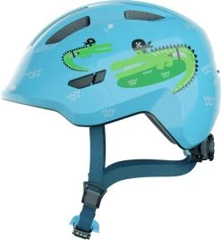 Abus Smiley 3.0 Kinderfietshelm - Blauw - Krokodil 36 Abus Smiley 3.0 Kinderfietshelm - Blauw - Krokodil -Kortingswinkel voor outdoorartikelen abus fietshelm blue croco 1
