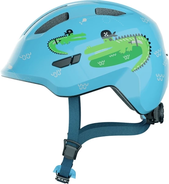 Abus Smiley 3.0 Kinderfietshelm - Blauw - Krokodil 1 Abus Smiley 3.0 Kinderfietshelm - Blauw - Krokodil