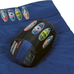 Polydaun Beach House Junior Kinderslaapzak - Surfbord -Kortingswinkel voor outdoorartikelen beach house surf detail