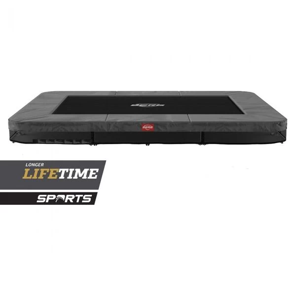 BERG Ultim Favorit InGround Trampoline - 280 X 190 Cm - Grijs 2 BERG Ultim Favorit InGround Trampoline - 280 X 190 Cm - Grijs - Afbeelding 2