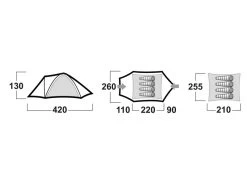 Husky Bizon Koepeltent - 4+ Persoons 21 Husky Bizon Koepeltent - 4+ Persoons -Kortingswinkel voor outdoorartikelen bizon afmetingen