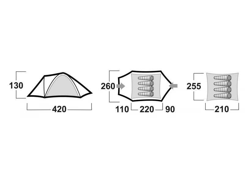 Husky Bizon Koepeltent - 4+ Persoons 11 Husky Bizon Koepeltent - 4+ Persoons - Afbeelding 11
