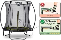EXIT TOYS Exit Silhouette Trampoline Met Net - Ø 183 Cm - Zwart -Kortingswinkel voor outdoorartikelen exit 12 93 06 00 int 3 resultaat