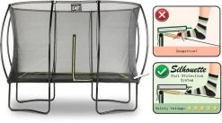 EXIT TOYS Exit Silhouette Trampoline Met Net - 305 X 214 Cm - Zwart -Kortingswinkel voor outdoorartikelen exit 12 93 70 00 int 4 resultaat