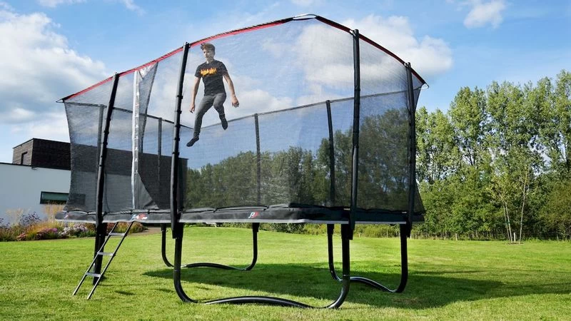 EXIT TOYS Exit PeakPro Trampoline Met Net En Ladder - 458 X 275 Cm - Zwart - Afbeelding 16