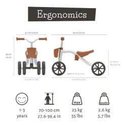 Chillafish Quadie 2 Loopfiets - Zilver -Kortingswinkel voor outdoorartikelen hes cpqd02sil