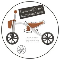 Chillafish Quadie 2 Loopfiets - Zilver -Kortingswinkel voor outdoorartikelen hfs cpqd02sil seat adjuster