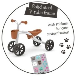 Chillafish Quadie 2 Loopfiets - Zilver -Kortingswinkel voor outdoorartikelen hfs cpqd02sil steel frame with stickerset