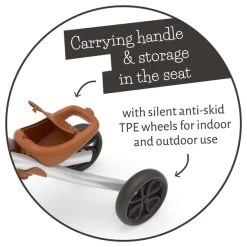 Chillafish Quadie 2 Loopfiets - Zilver -Kortingswinkel voor outdoorartikelen hfs cpqd02sil tp wheels and cookie