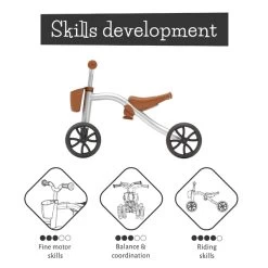 Chillafish Quadie 2 Loopfiets - Zilver -Kortingswinkel voor outdoorartikelen hks cpqd02sil