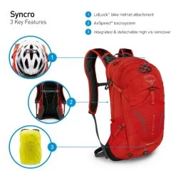 Osprey Syncro Daypack - 20 Liter - Zwart -Kortingswinkel voor outdoorartikelen osprey syncro features