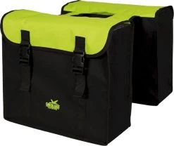 Greenlands Colourful Dubbele Fietstas - 34 Liter - Lime