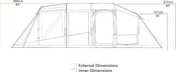 Zempire Aero TXL Pro Opblaasbare Tent - 6 Persoons -Kortingswinkel voor outdoorartikelen zempire aero txl pro opblaasbare tent 5
